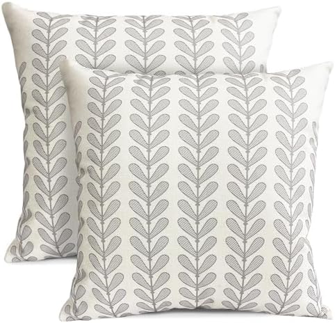 Decorative Throw Pillow Covers Set of 2 Light Gray pillow covers 22x22