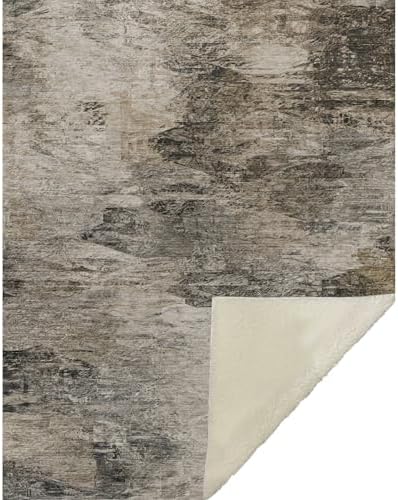 Addison Rugs ASB592 Taupe 50" x 70" Oversized Sherpa Throw Blanket