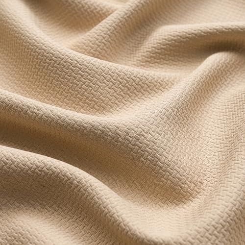 NANPIPER 100% Blackout Curtains for Bedroom 63 Inch Length 2 Panels