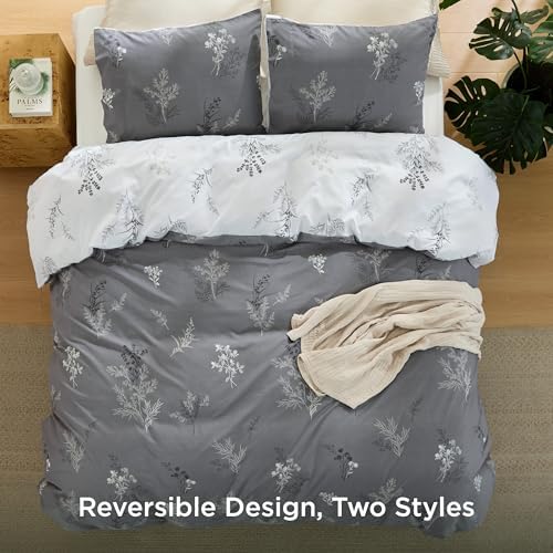 Bedsure Duvet Cover Queen Size - Reversible Floral Duvet Cover Set