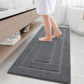 Buganda Microfiber Bathroom Rugs 59x24, Soft Shaggy Absorbent Bath