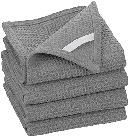 Fabstyles 100% Cotton Waffle Weave Kitchen Towels, Extra Large Dish