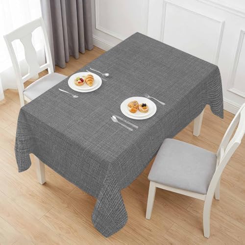 Classic Solid Gray Rectangle Tablecloth 60x120 Inches, Vintage