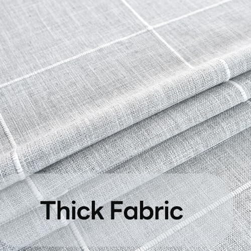 Farmhouse Table Cloth for Rectangle Tables Gray Plaid Boho Tablecloth