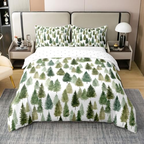 Erosebridal Sage Green Woodland 100% Cotton Duvet Cover Queen Size