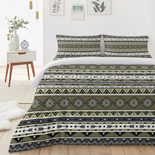 Boho Full Duvet Cover Set - 4 Pcs Comforter Cover Bedding Sets with