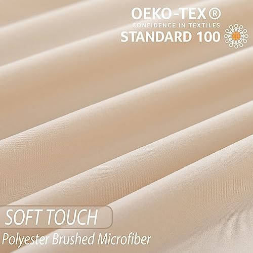 Full Size Sheet Set, 4 Piece Soft Bed Sheets, Deep Pockets