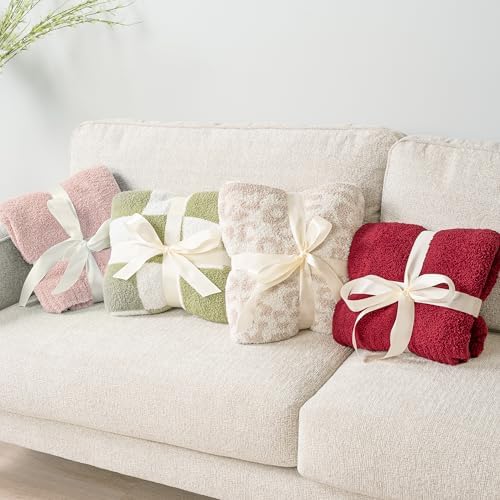 PAVILIA Super Soft Throw Blanket for Couch, Fluffy Cozy Lightweight