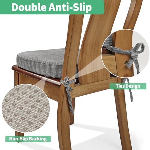 2.5" Thick Chair Cushions for Dining Chair, Corduroy High Density Foam