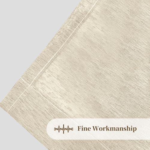Sand Beige Pinch Pleat Semi Sheer Curtains 40x84 Inch 2-Panel