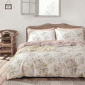 LEMIROE Vintage 100% Cotton Floral Duvet Cover Twin Size 2PC