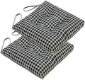 2-Pack Outdoor/Indoor Wicker Patio Seat Cushion Pad with Ties - Dining