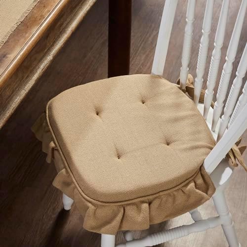 VHC Brands Chair Pad 15.5x17, Cotton Dining Room, Kitchen Chair Pads