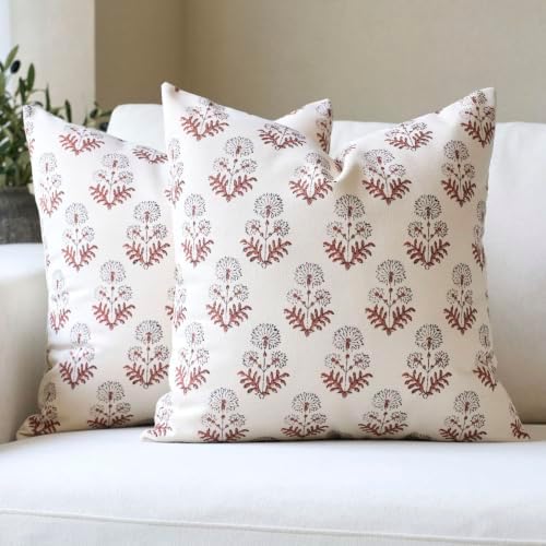 Amor Virisso Vintage Floral Pillow Covers 18x18 Set of 2 for