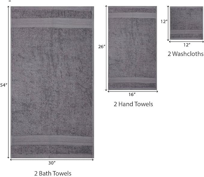 TRIDENT Soft & Plush Luxury Towel Set, 100% Cotton, 2 Bath Towels 2