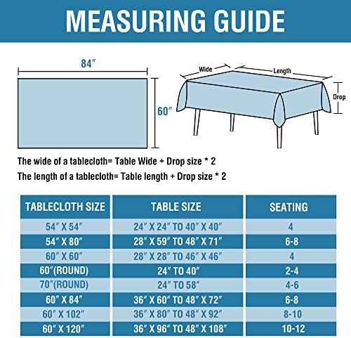 H.VERSAILTEX Linen Textured Tablecloth 60 x 84 Waterproof Decorative
