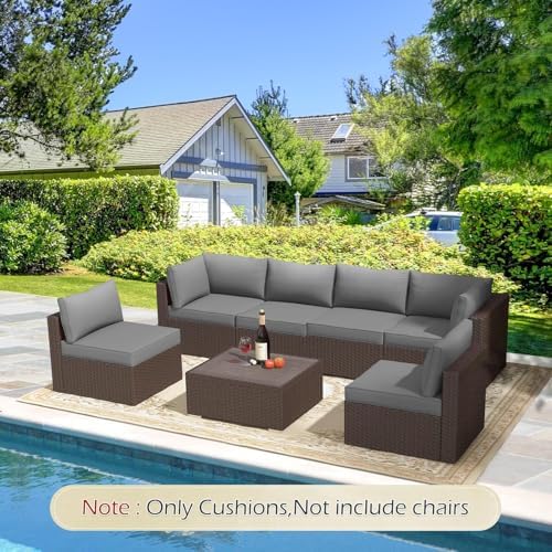 HOMREST Outdoor Replacement Cushions for Patio