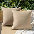 MIULEE Decorative Outdoor Pillow Covers Waterproof 18x18 Light Tan