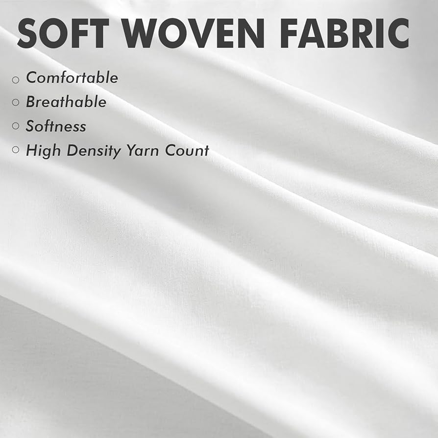 MIULEE 20x20 Inch Pillow Inserts Pack of 4 - Textured Woven Fabric