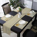 Gradient Stripe Table Runner and Placemats Set of 4 Ombre Brown