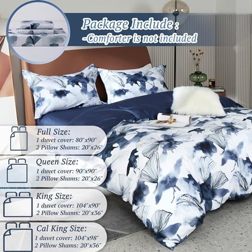 MILDLY Cotton Queen Duvet Cover Pillow Shams 3 Pieces Set Designed