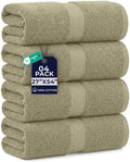 DAN RIVER 600 GSM Cotton Large Bath Towels Set of 4, 27 x 54 Inches