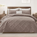 Exclusivo Mezcla 3-Piece Soft Quilt King Size Bedding Set, Taupe