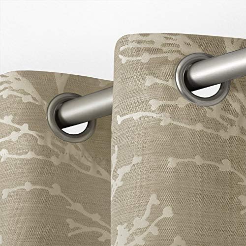 EXCLUSIVE HOME Kilberry Woven Room Darkening Blackout Grommet Top