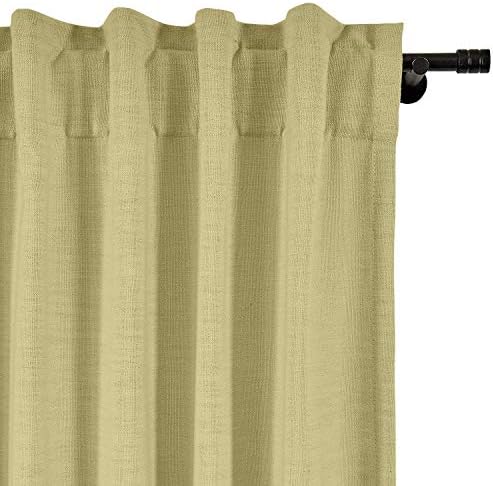 TWOPAGES Decorative Elegant Back Tab Curtain for Living Room, Solid