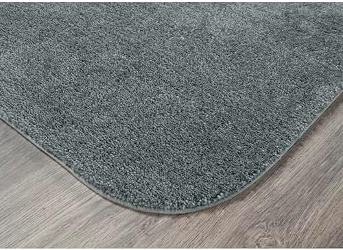 Garland Rug Traditional Bath Rug, 22-Inch by 60-Inch, Dark Gray