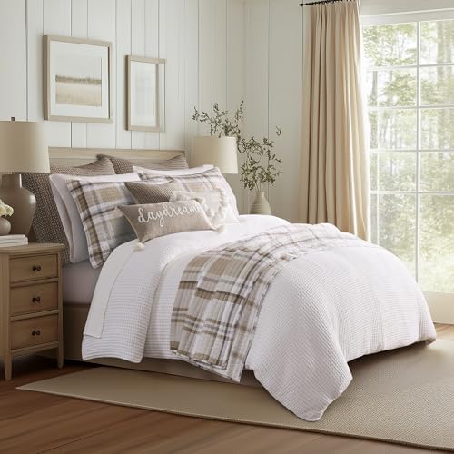 Levtex Home - Spencer Plaid Neutral - King Quilt (106x92in.) - Plaid