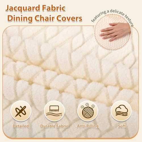Dioxide Chair Covers for Dining Room Chairs,Chair Seat Covers (4PC)