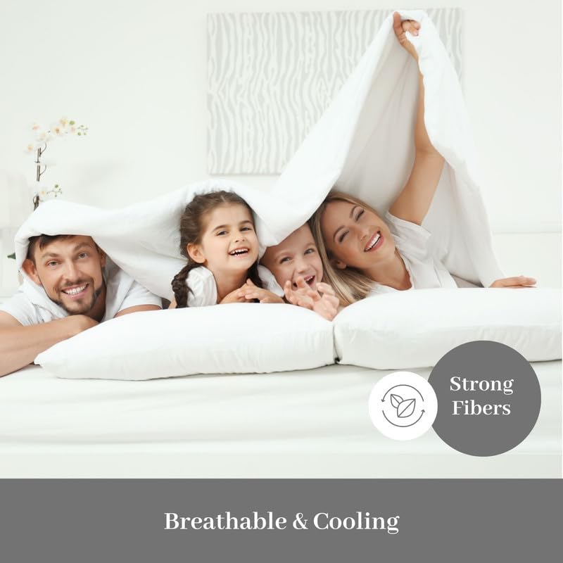 DreamFit DreamCool 100% Egyptian Cotton Cooling Bed Sheets Set with