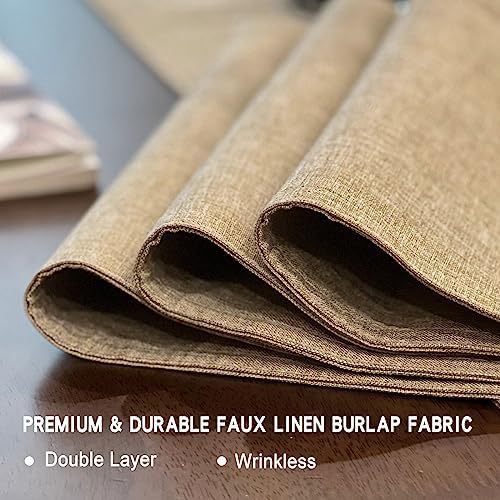Linen Table Runner and Placemats Set of 6, Beige