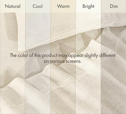 RUVANTI Ultra Soft Fleece Sheets, 4 PCS, Full Size Sheets Set, Ivory