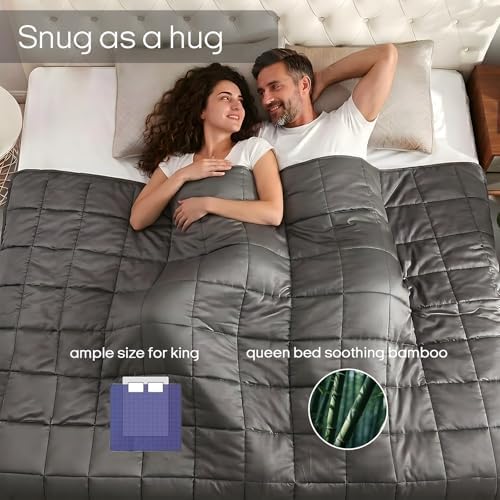 ZonLi Cooling Weighted Blanket for Hot Sleepers, Queen 48"x72" 15lbs
