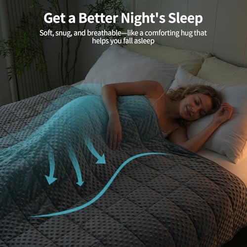 Uttermara Cooling Weighted Blanket for Adults, 12 lbs Queen Size 60" x