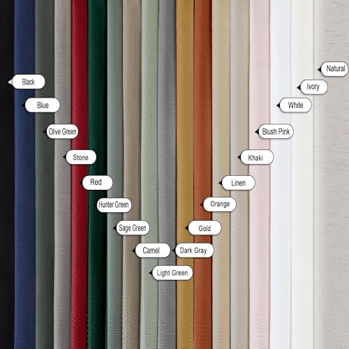 Lecloud Bessie Dark Grey Curtains 63 Inch Length 2 Panels, Light