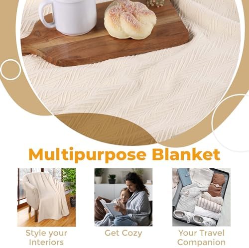 Superior Metro All-Season Cotton Blanket, Woven Blanket for Couch