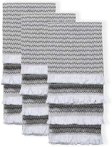 TWINY threads Set of 12 100% Cotton Kitchen Towels, 16"x26", Soft
