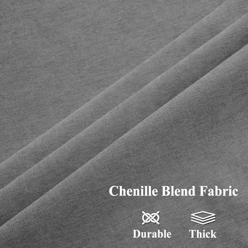 Frelement 10ft Long Blackout Curtains Chenille Curtains with Grommet