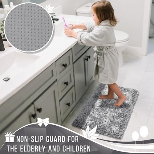 Yimobra Long Bathroom Rugs Runner 60x24 Inch, Extra Thick Soft