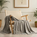 EverGrace Chenille Knit Throw Blanket for Couch, 60"x80", Taupe