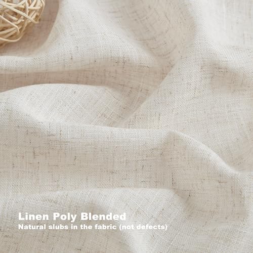 Vision Home Natural Pinch Pleated Light Filtering Curtains 120 inch