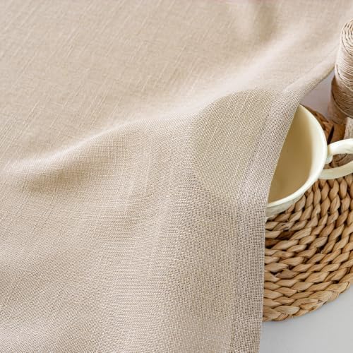 VISIONTEX Back Tab Linen Curtains 2 Panels 96 Inches Long Copper Brown
