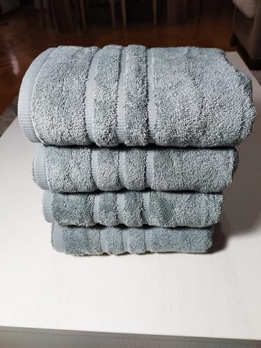 100% Turkish Cotton Extra Large (20 x 40 inch)Hand Towel Set of 4,for