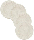 Round Woven Placemats Thermal Insulation Dining Table Round Cotton