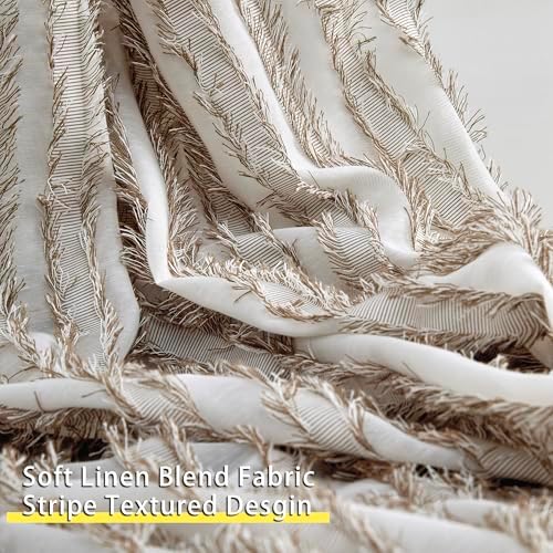 PRIMROSE Light Filtering Sheer Curtains for Living Room 96 Inches