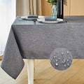 Mebakuk Rectangle Table Cloth Linen Farmhouse Tablecloth Waterproof