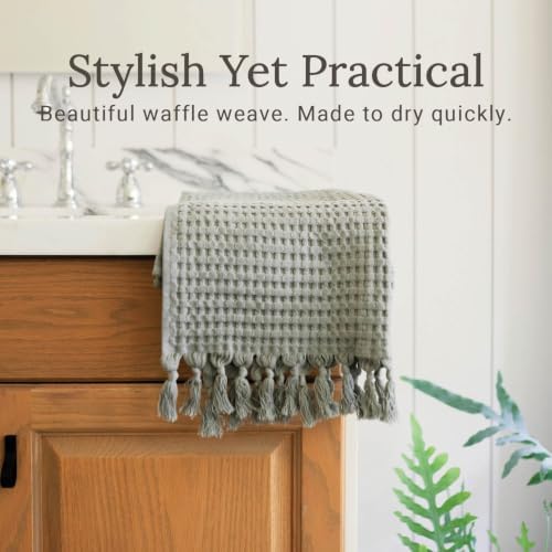 GILDEN TREE Decorative Waffle Hand Towels for Bathroom, 2 Pack